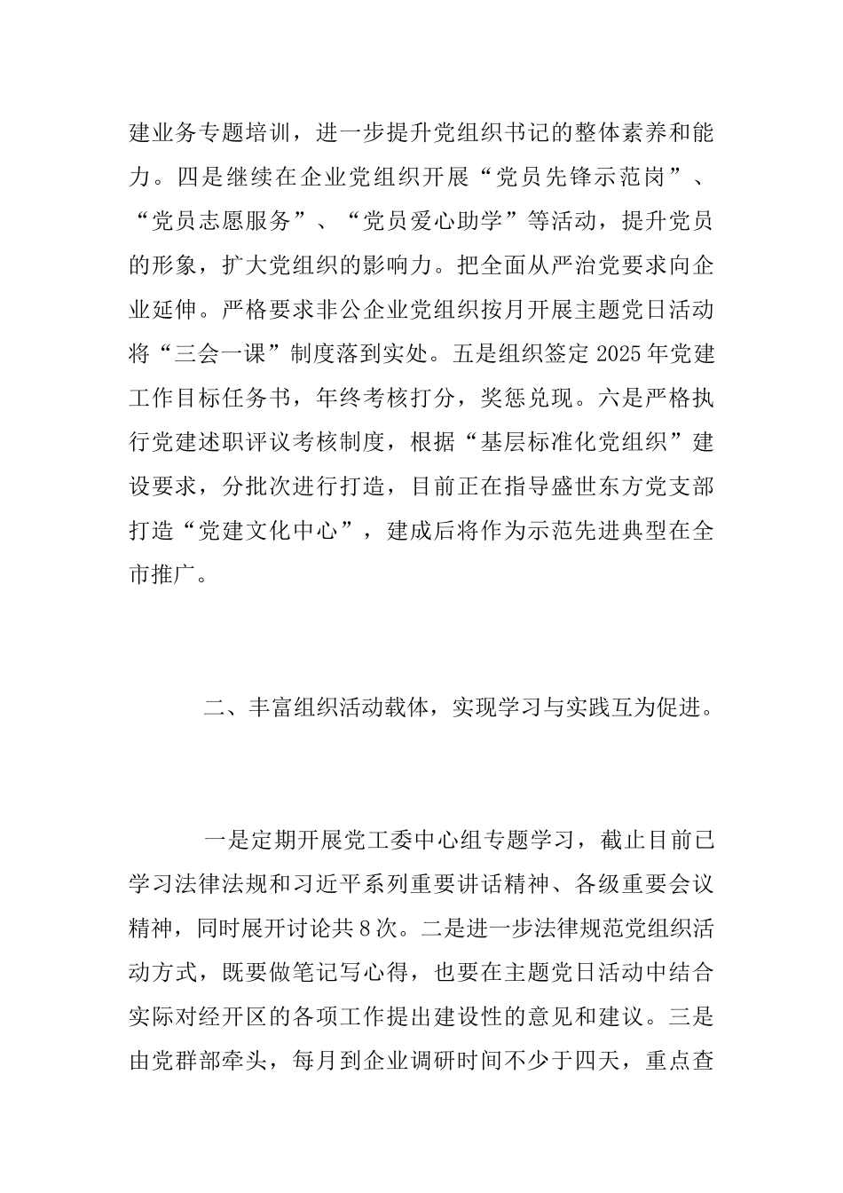 工作委员会2025年党建工作总结_第2页