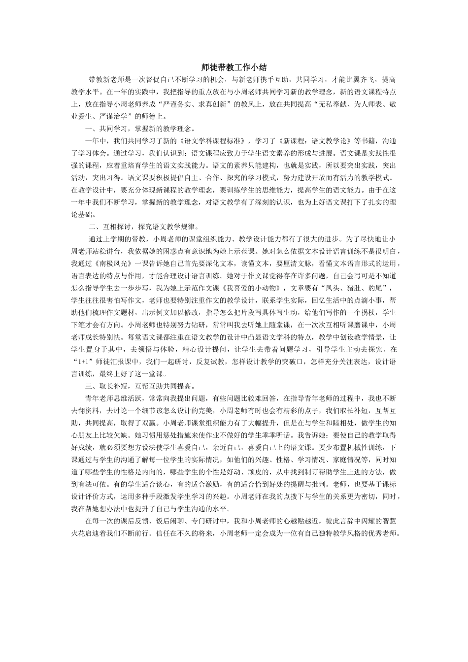 师徒带教小结_第1页