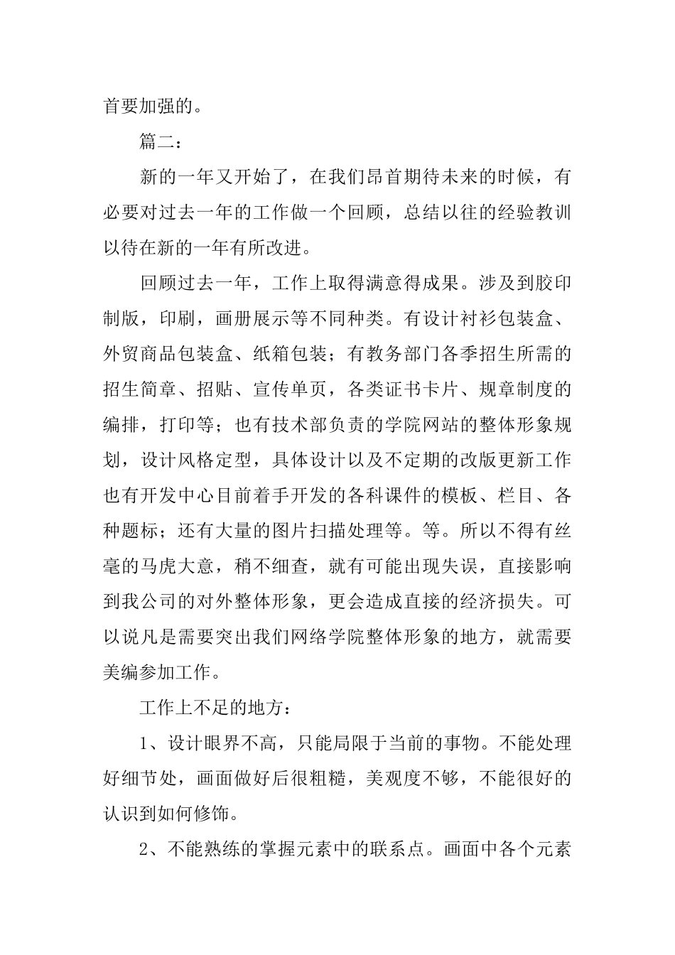 平面设计师个人总结范本_第2页