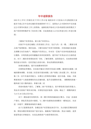 年中述职报告