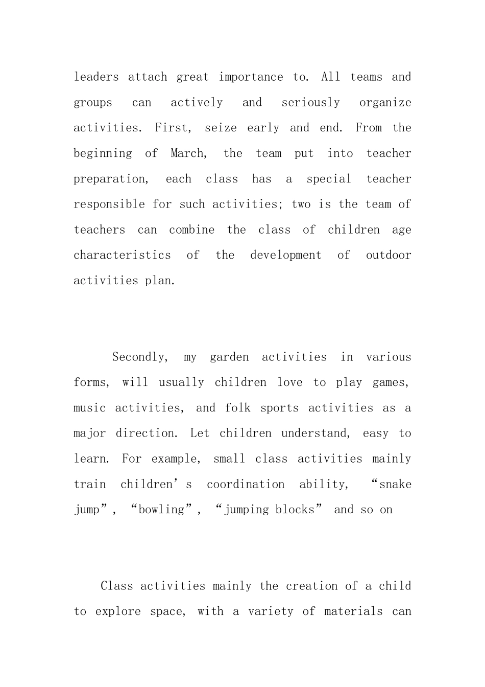 幼儿园大班英语户外活动总结_第2页