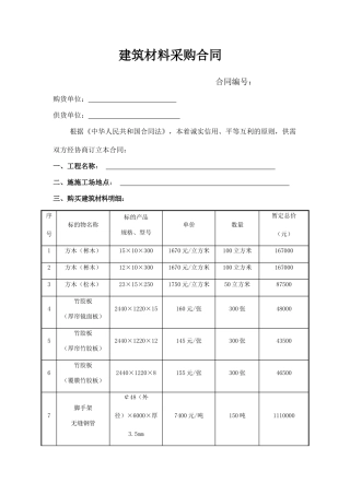 建筑材料采购合同(律师版)