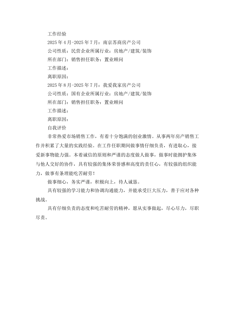 开发顾问个人简历_第3页