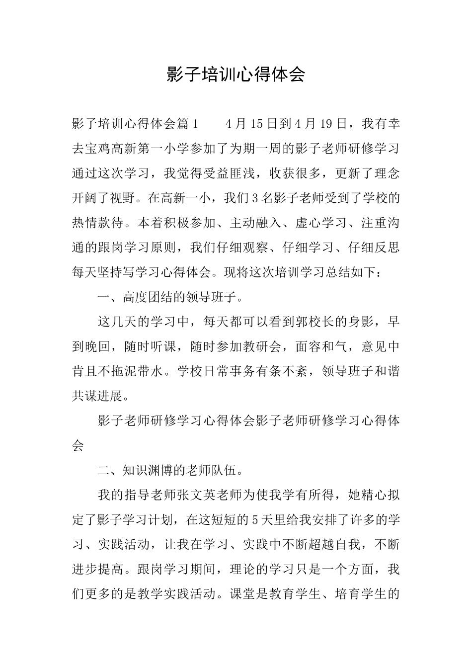 影子培训心得体会_第1页