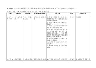 心衰个案护理计划