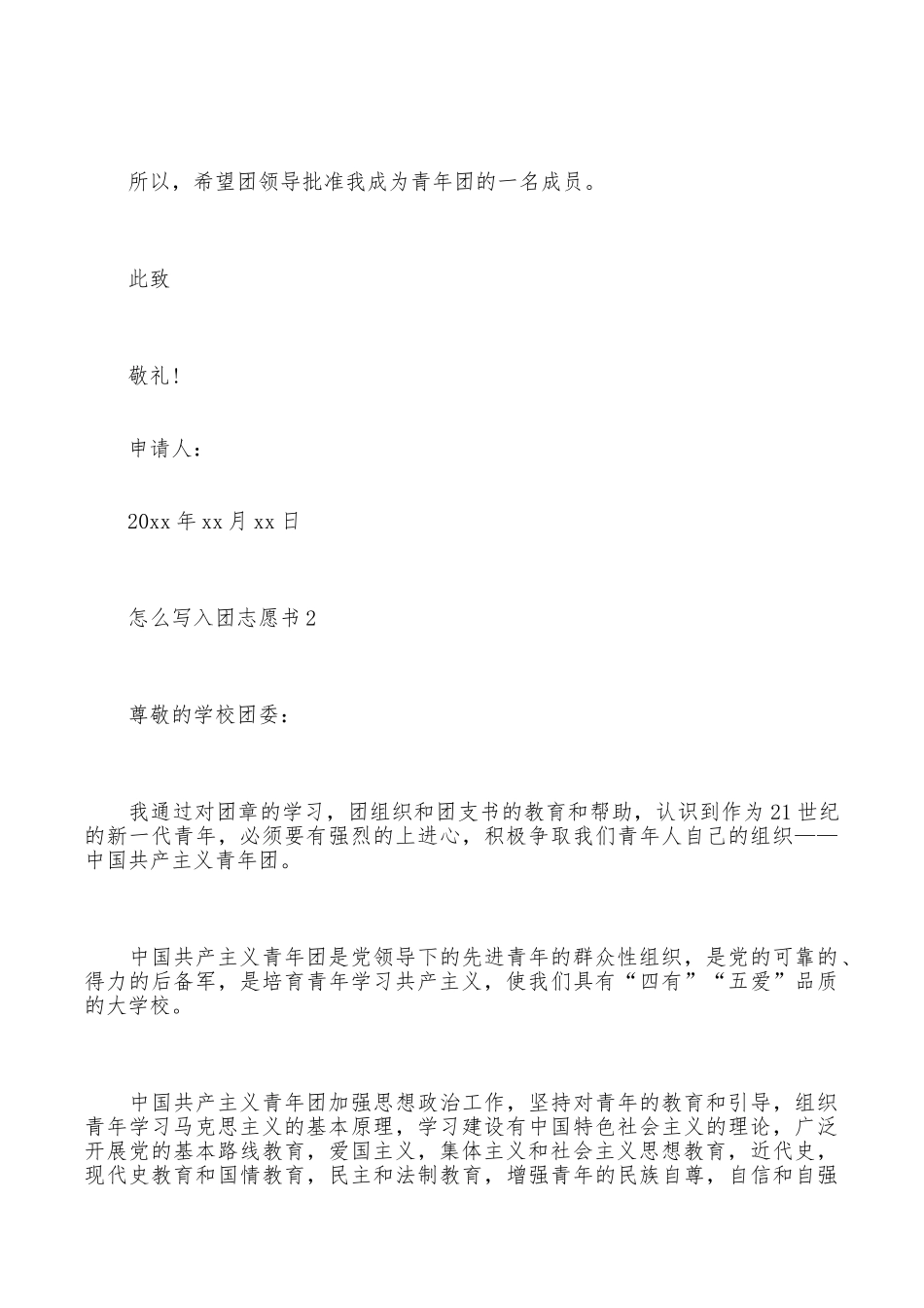 怎么写入团志愿书_第3页