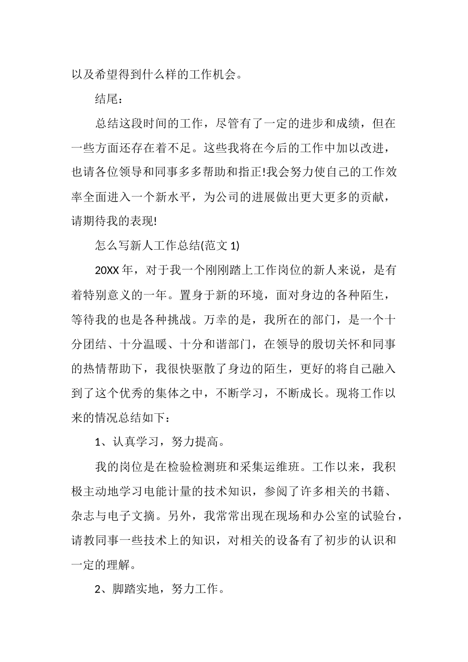 怎么写新人工作总结_第2页