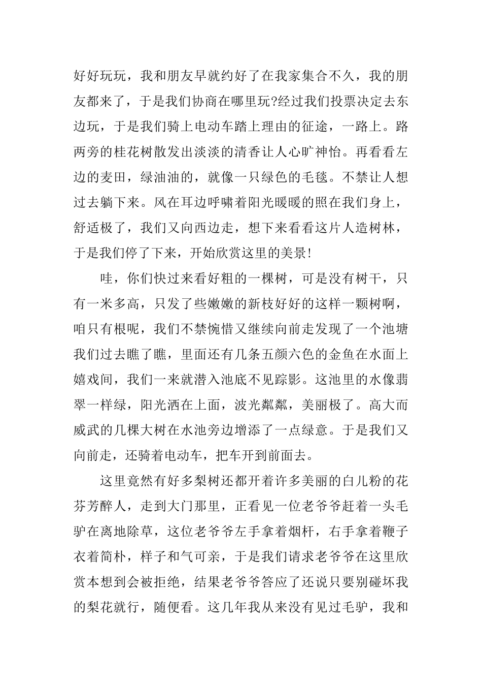 愉快的旅行八年级记叙文800字_第3页