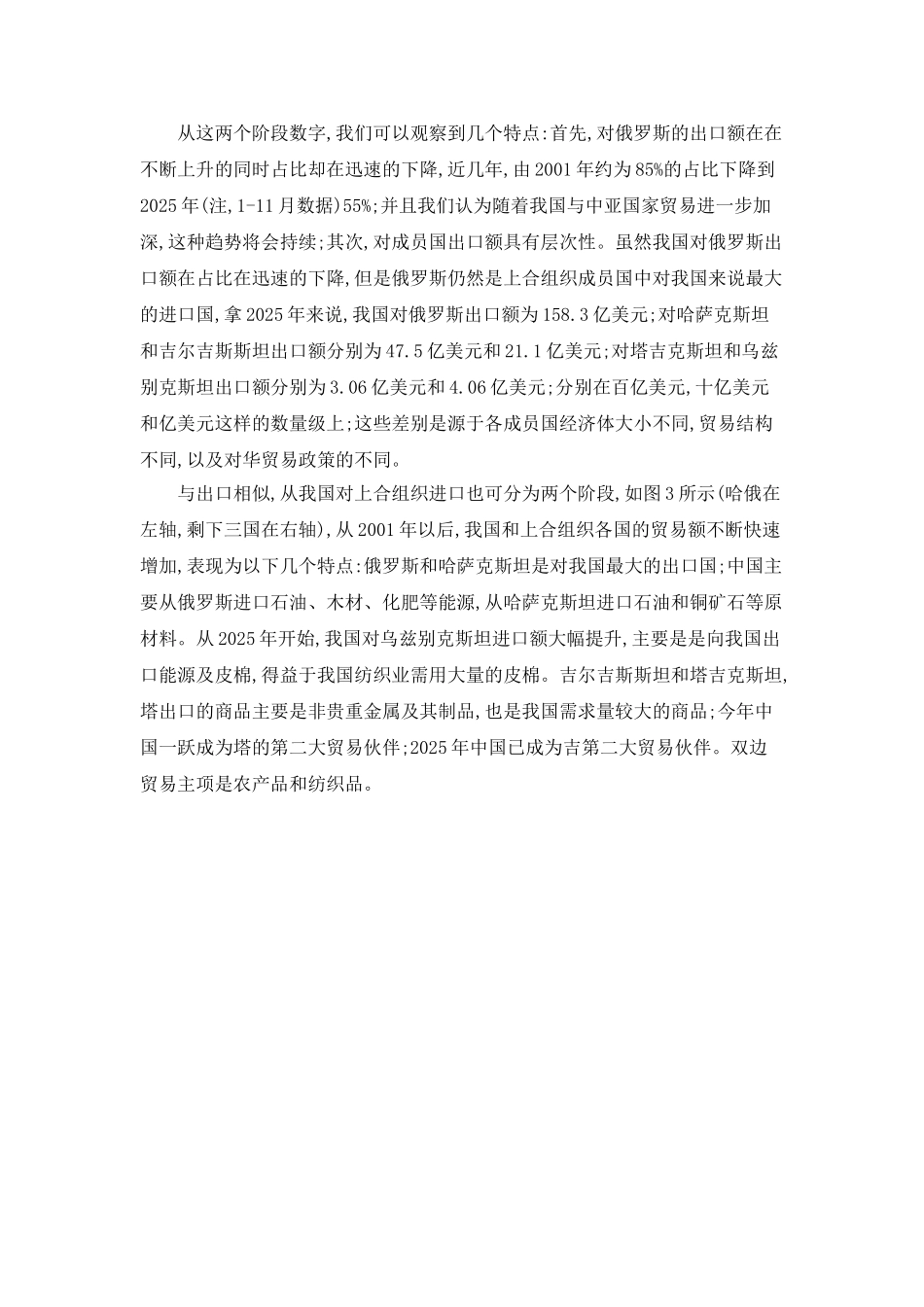 我国与上合组织成员国贸易现状论文_第2页