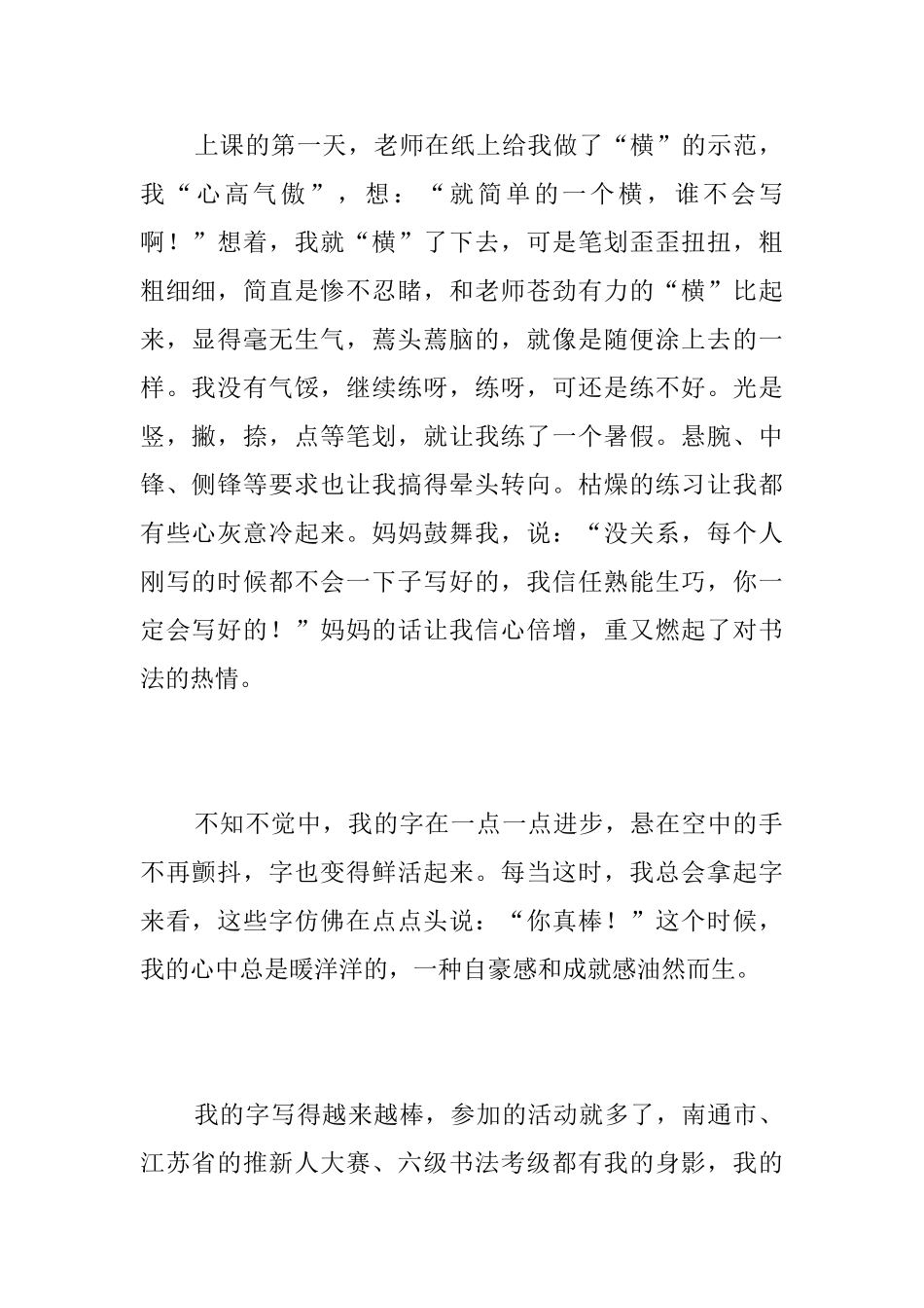 我的书法梦初中说明文600字_第2页