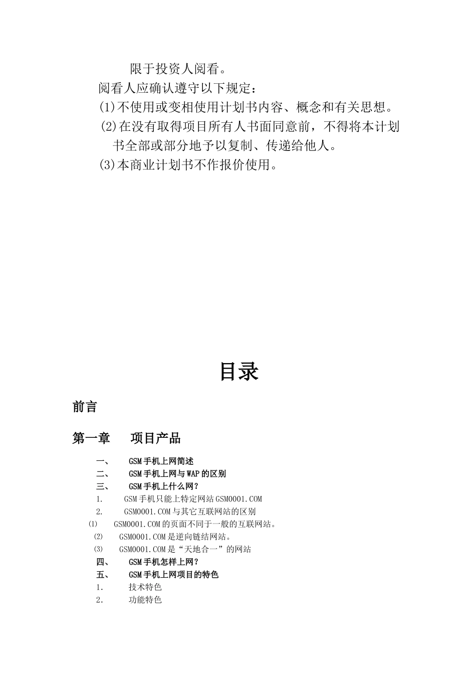 手机上网项目商业计划书_第2页