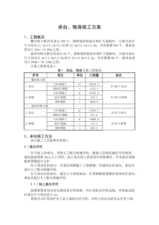 承台墩身施工方案