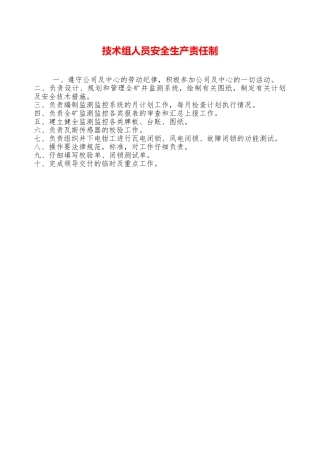 技术组人员安全生产责任制——精品资料