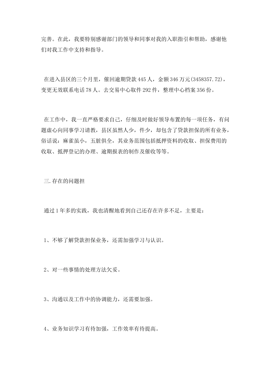 担保公司个人工作总结_第2页