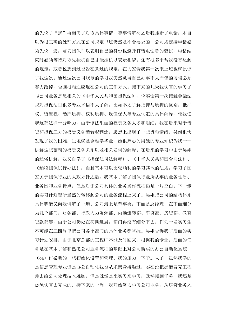 担保公司实习报告_第2页