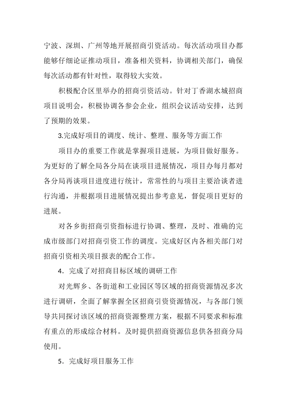 招商局项目办主任工作总结_第2页