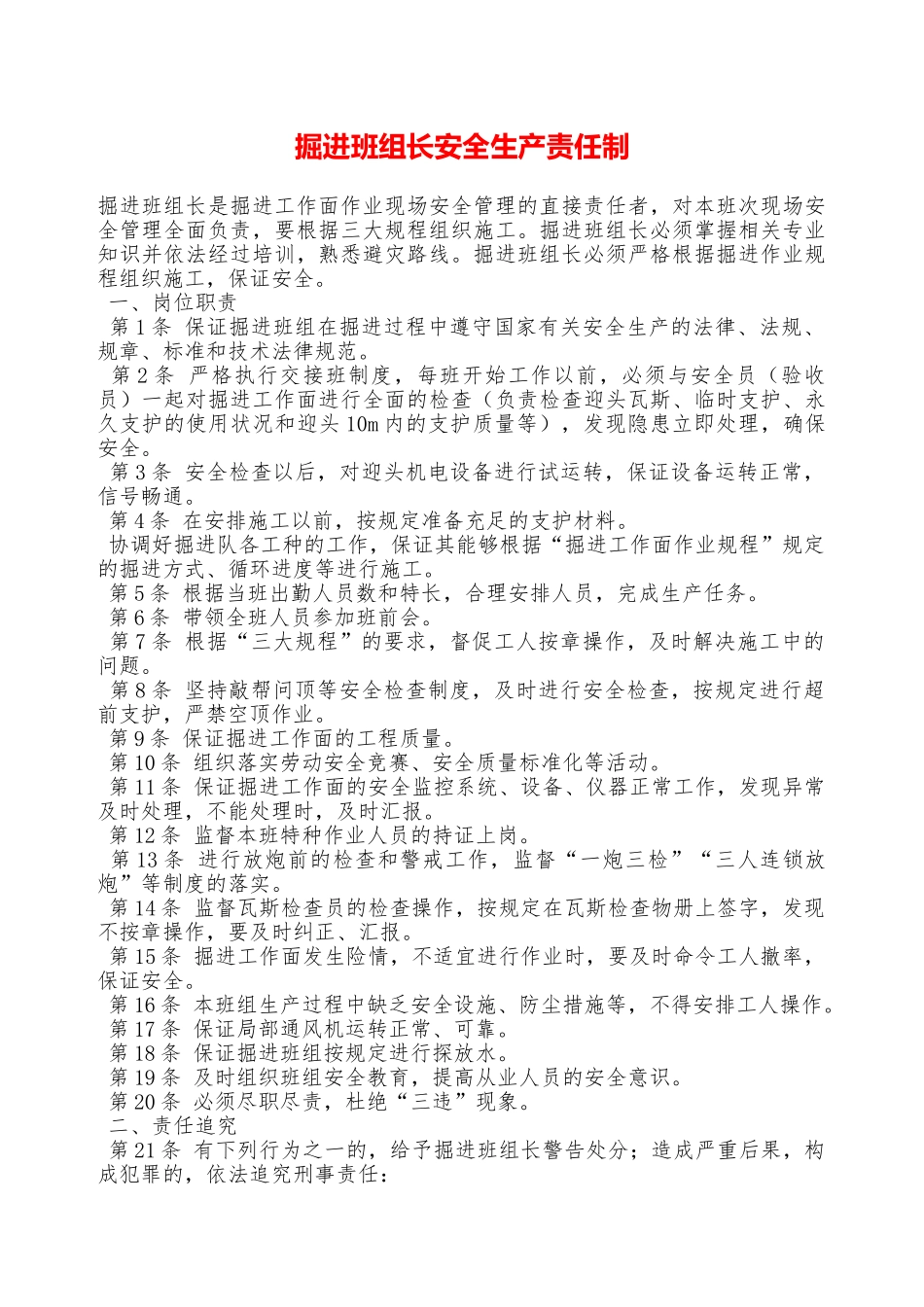 掘进班组长安全生产责任制—_第1页