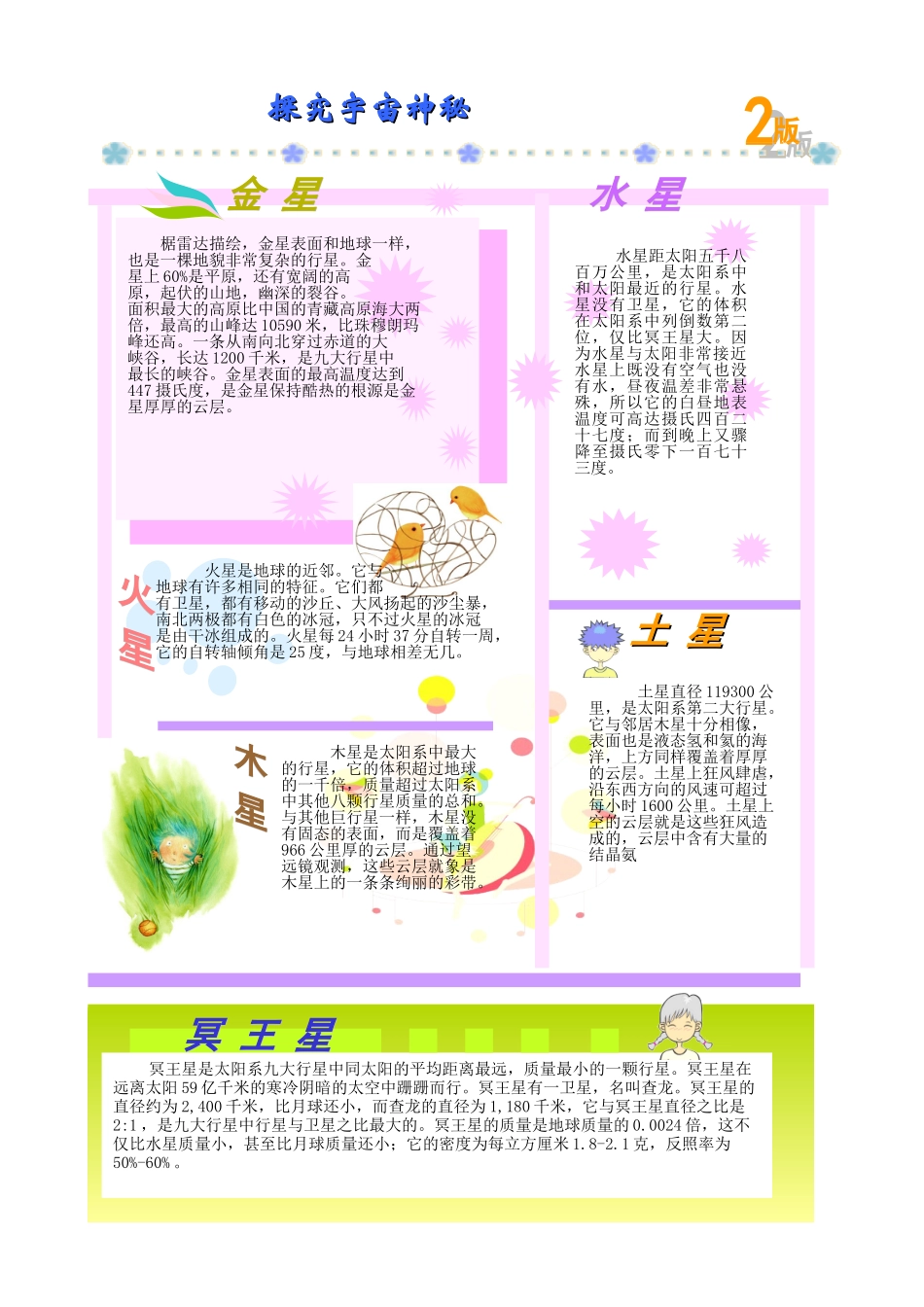 探索宇宙奥秘小报电子报手抄报黑板报模板_第2页