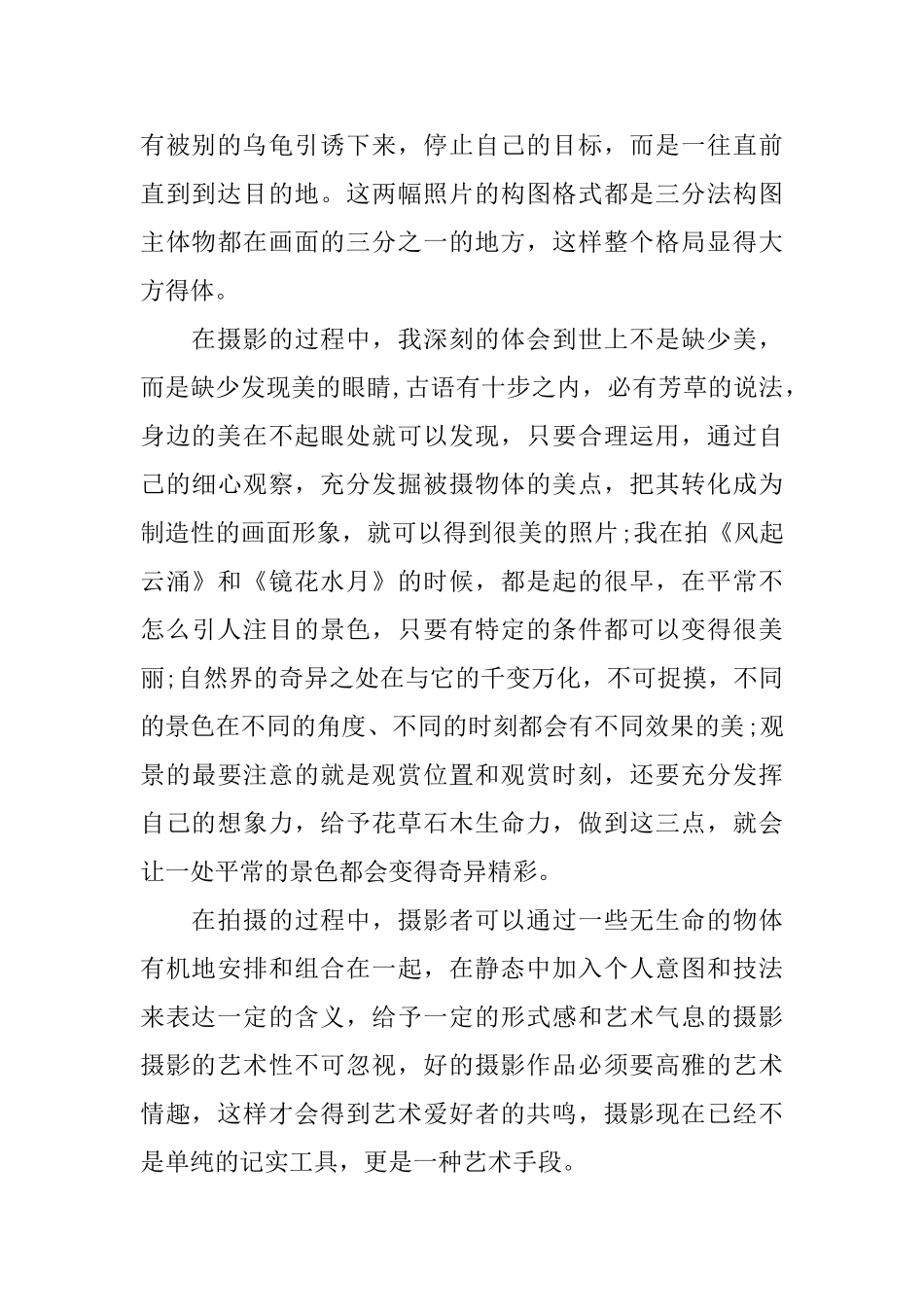 摄影助理实习总结摄影个人工作总结报告_第2页