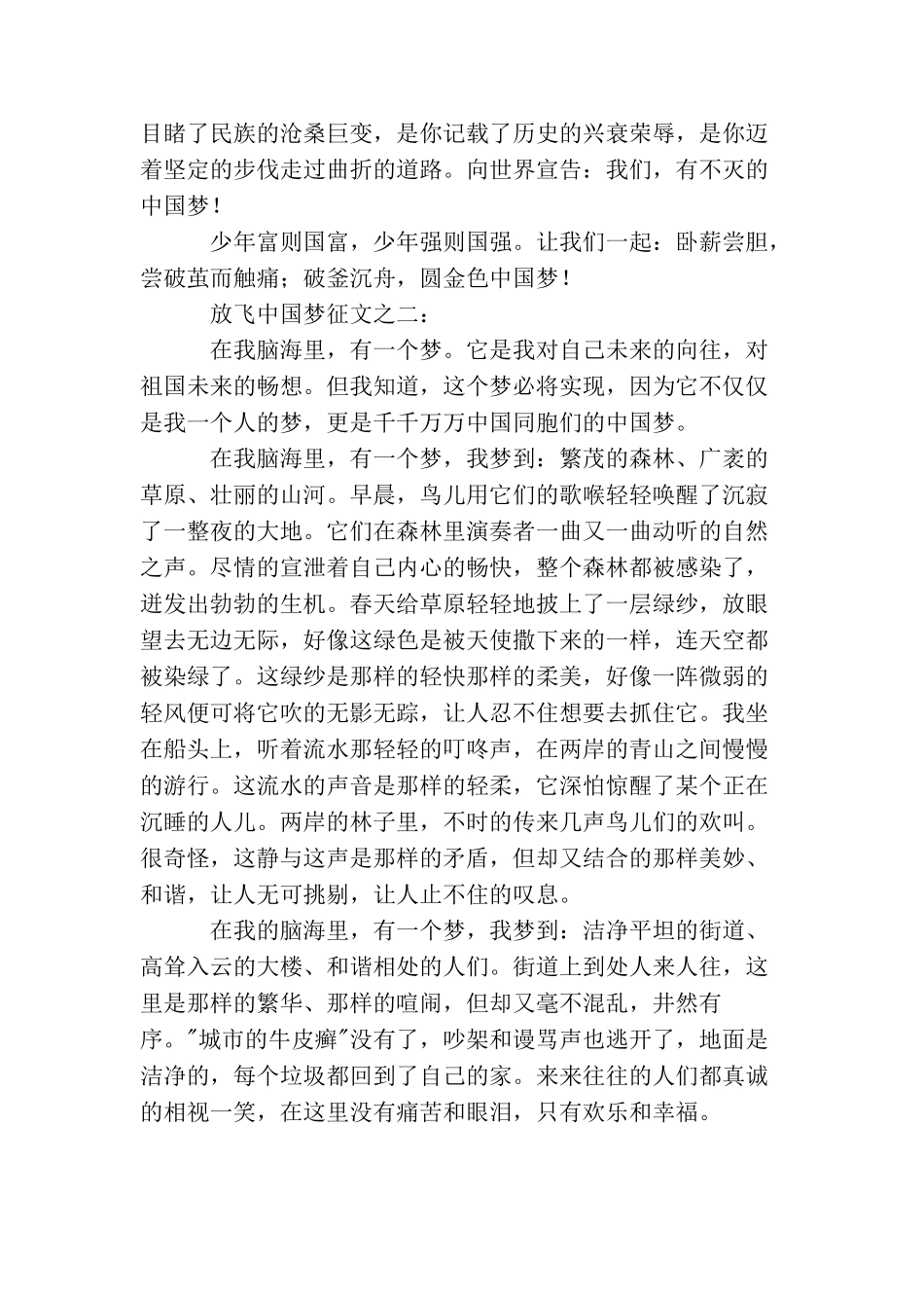 放飞中国梦征文选登_第2页