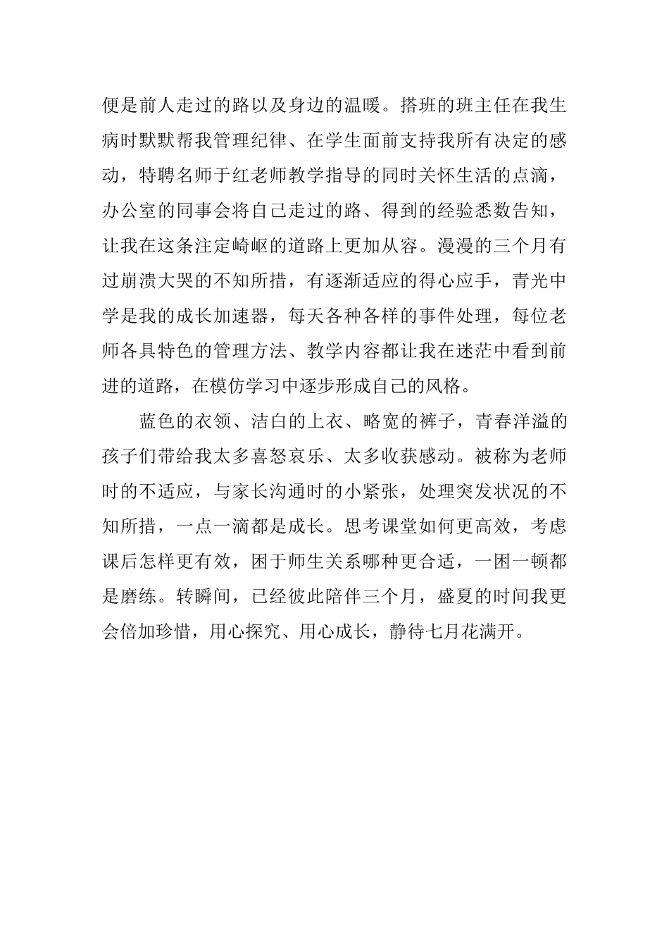 教师实习心得：用心成长静待花开_第3页