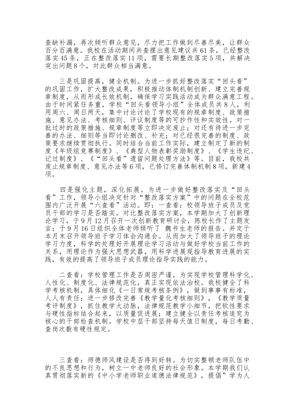 整改落实及“回头看”工作情况汇报_第2页