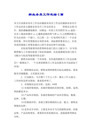 新业务员工作总结4篇