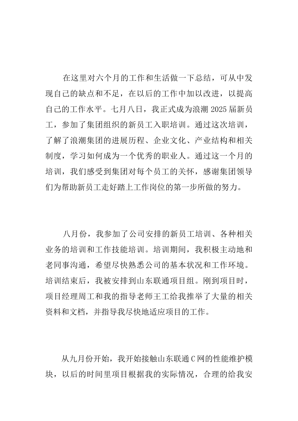 新员工个人试用期工作总结三篇_第2页