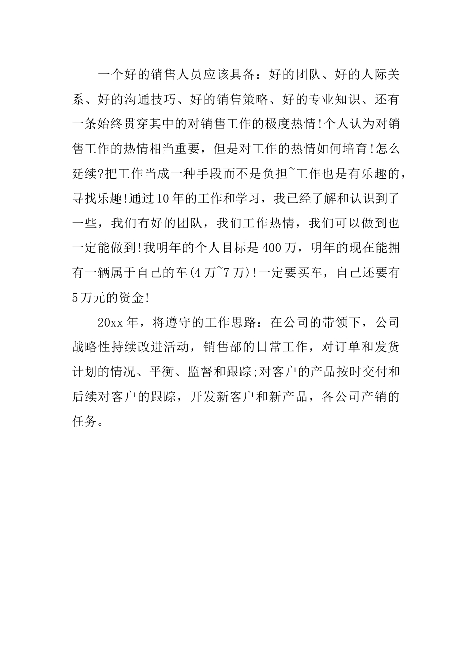 新年销售人员的工作计划书_第3页