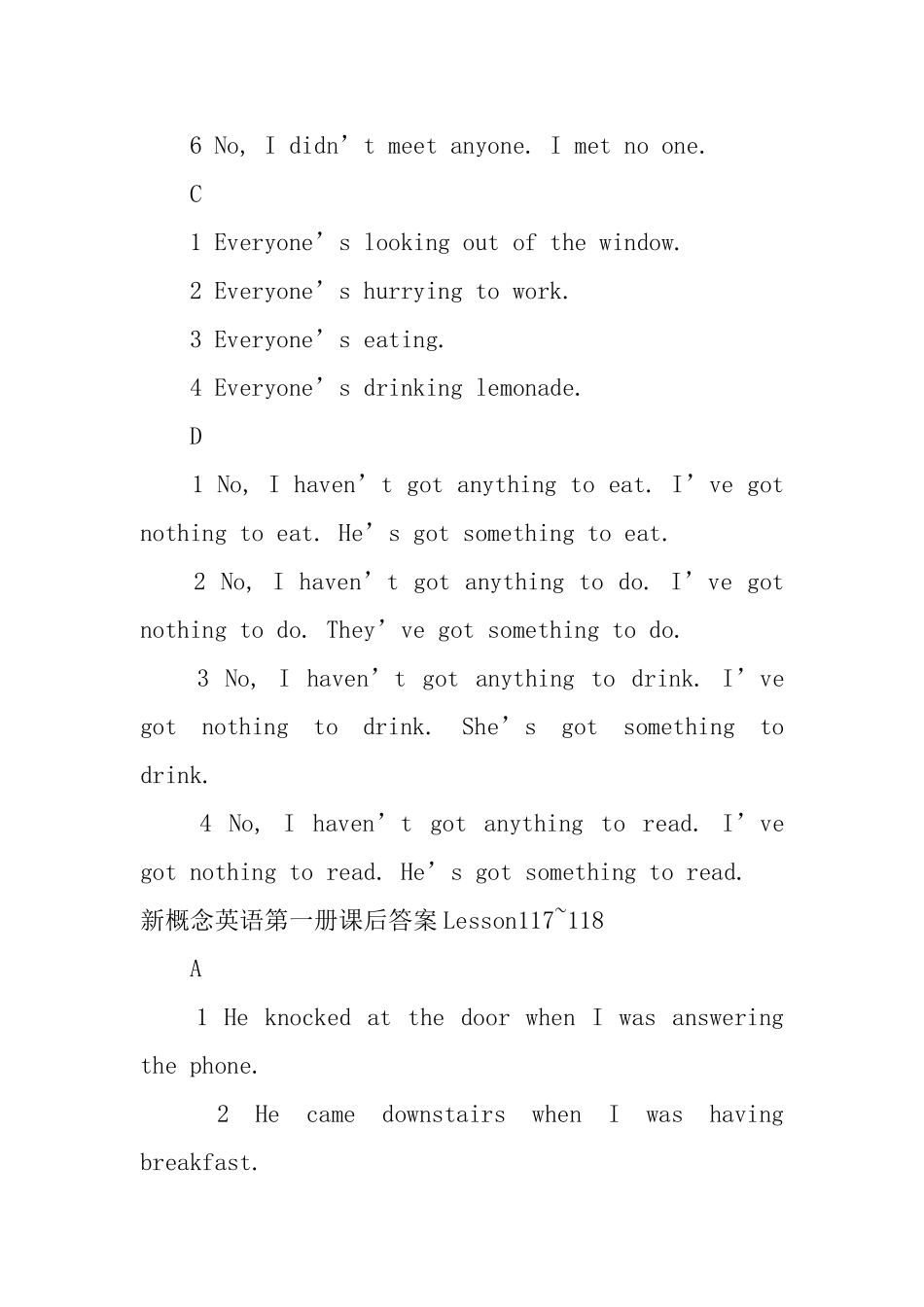 新概念英语第一册课后答案Lesson115120_第2页