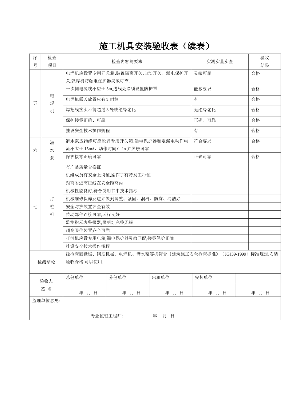 施工机具安装验收表_第2页