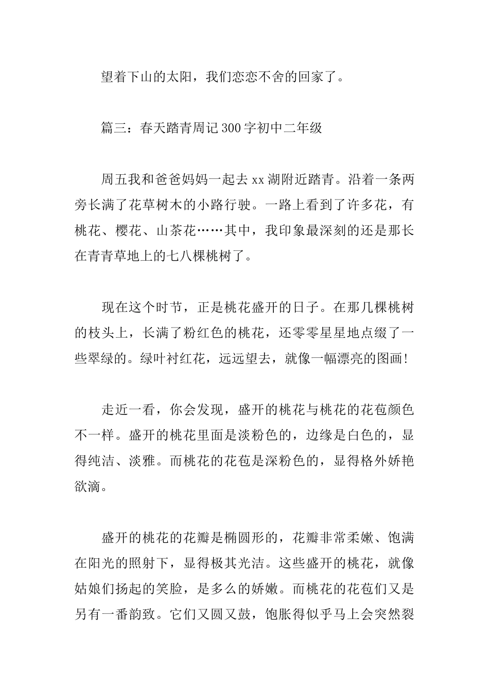 春天踏青周记300字初中二年级_第3页