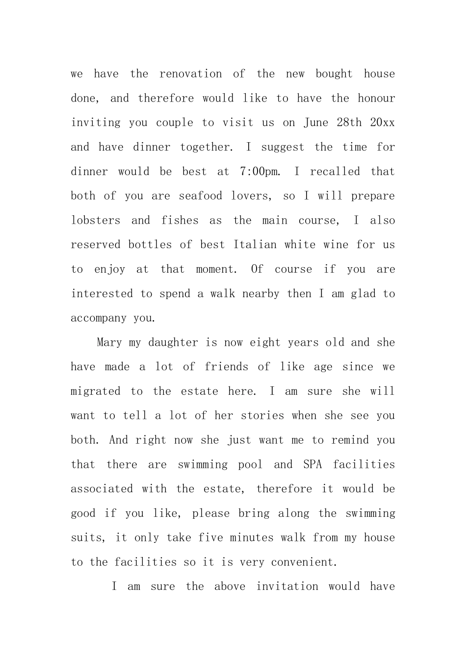 晚会邀请函英语范文三篇_第2页