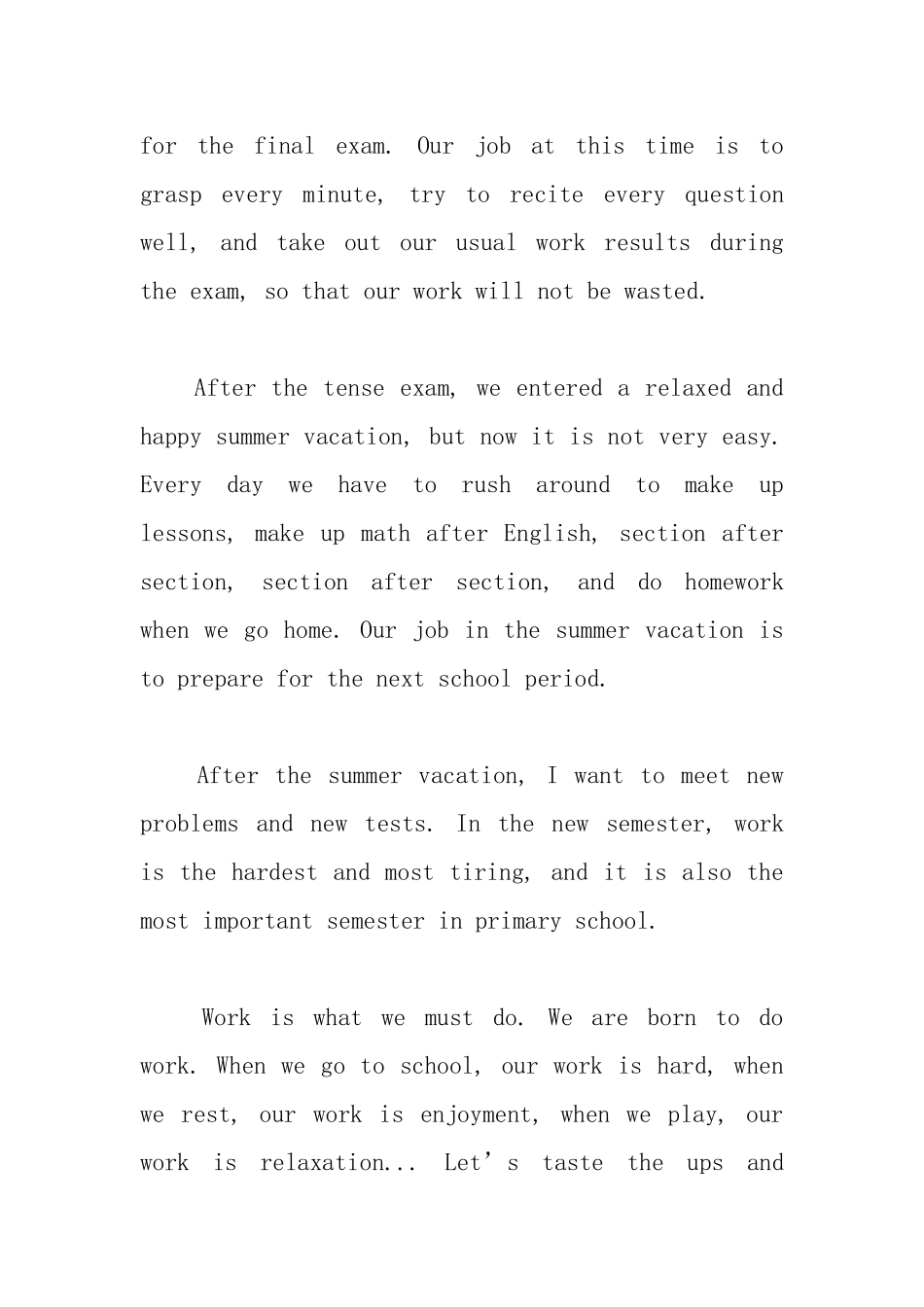 暑假趣事英语日记范文_第2页