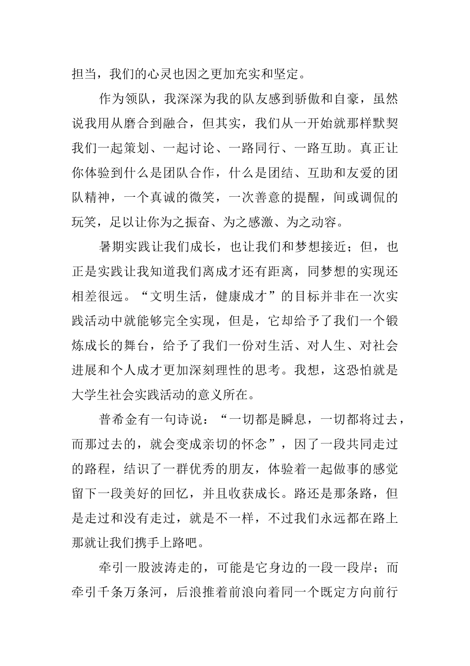 暑期下乡实践报告范文_第2页