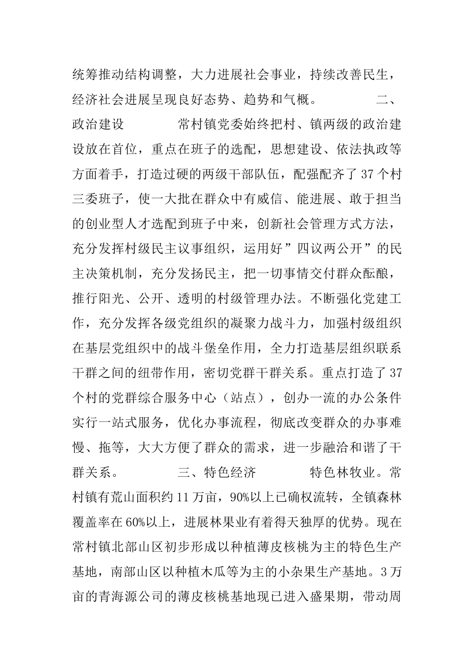 最佳特色经济乡镇申报材料_第2页