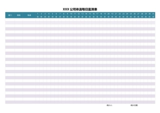 最新体温每日监测表最新