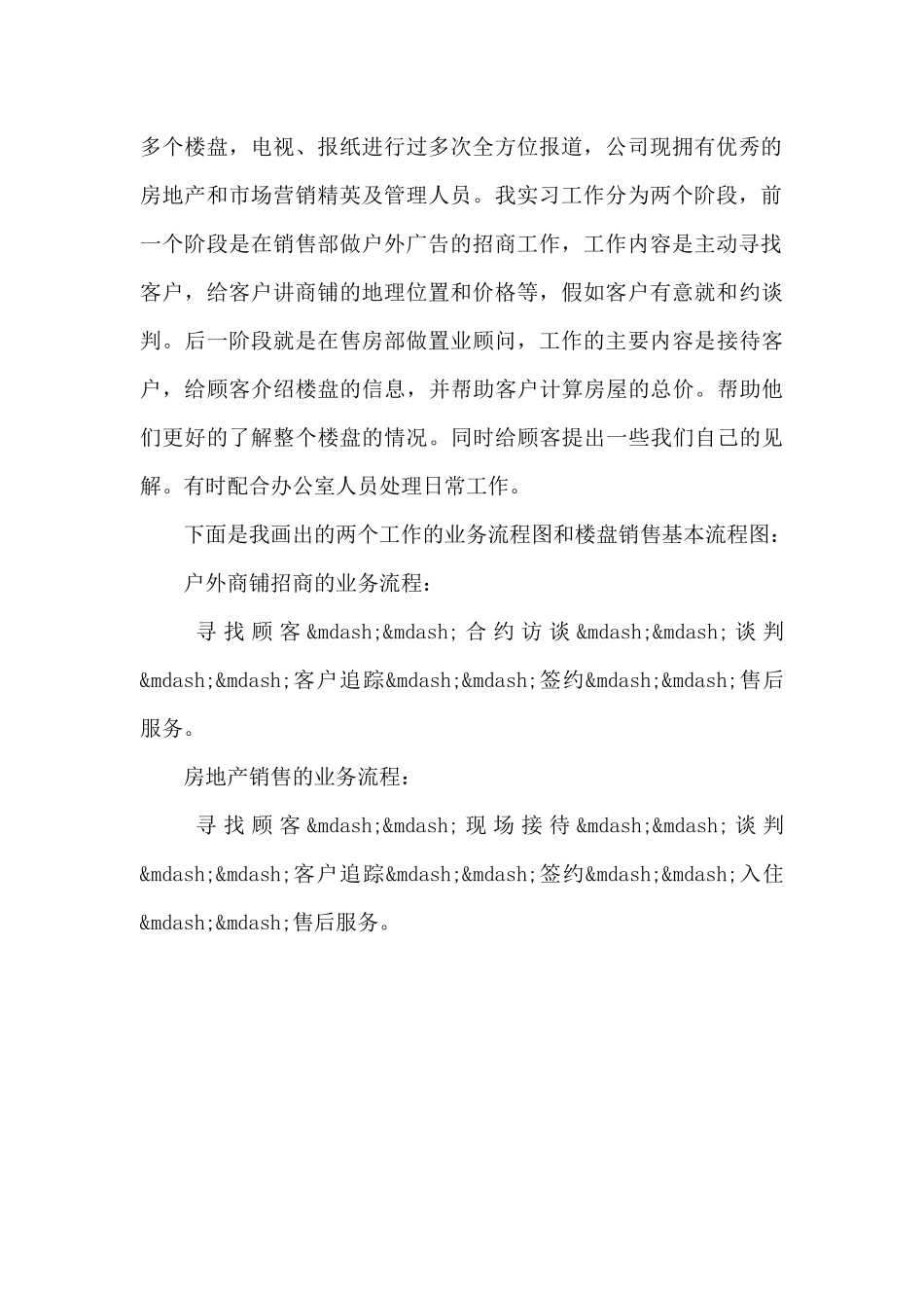 最新房地产销售实习报告范文_第2页