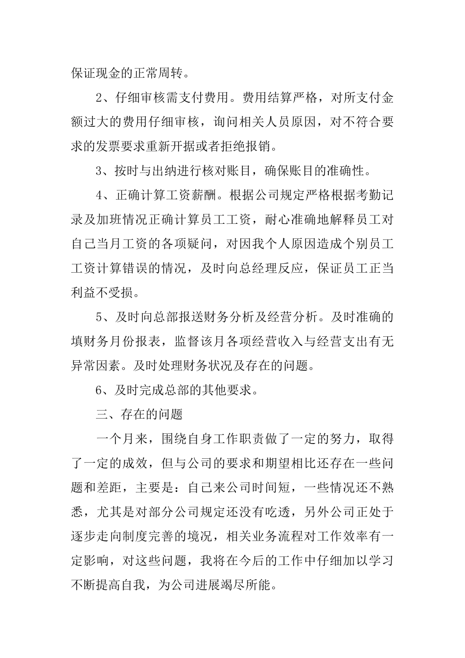 最新的会计述职报告范文_第2页