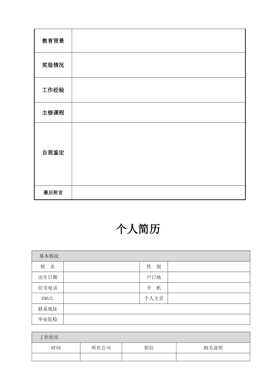 最新简历模板大全_第3页