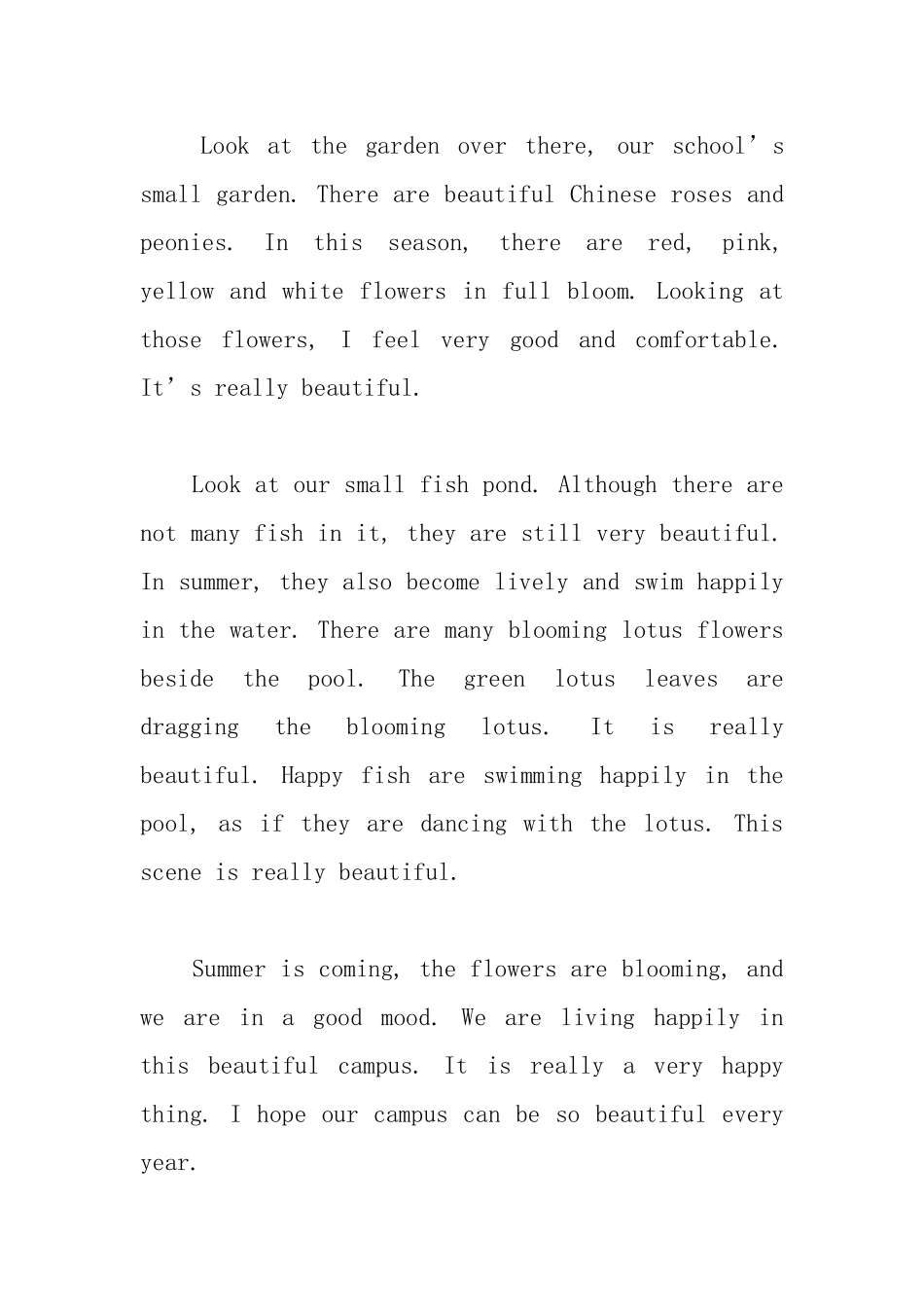 有关夏天的校园英语日记_第2页
