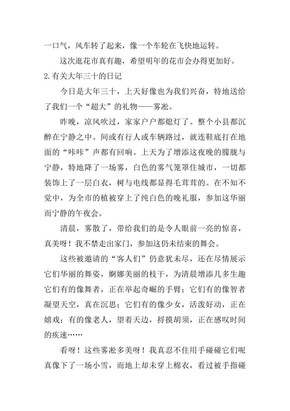有关大年三十的日记大全_第2页
