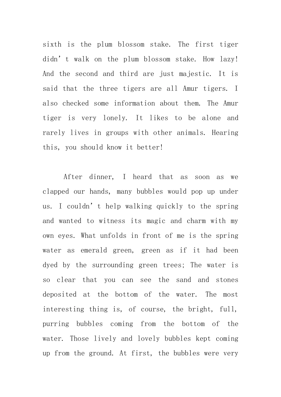 有关春游的英语日记_第3页