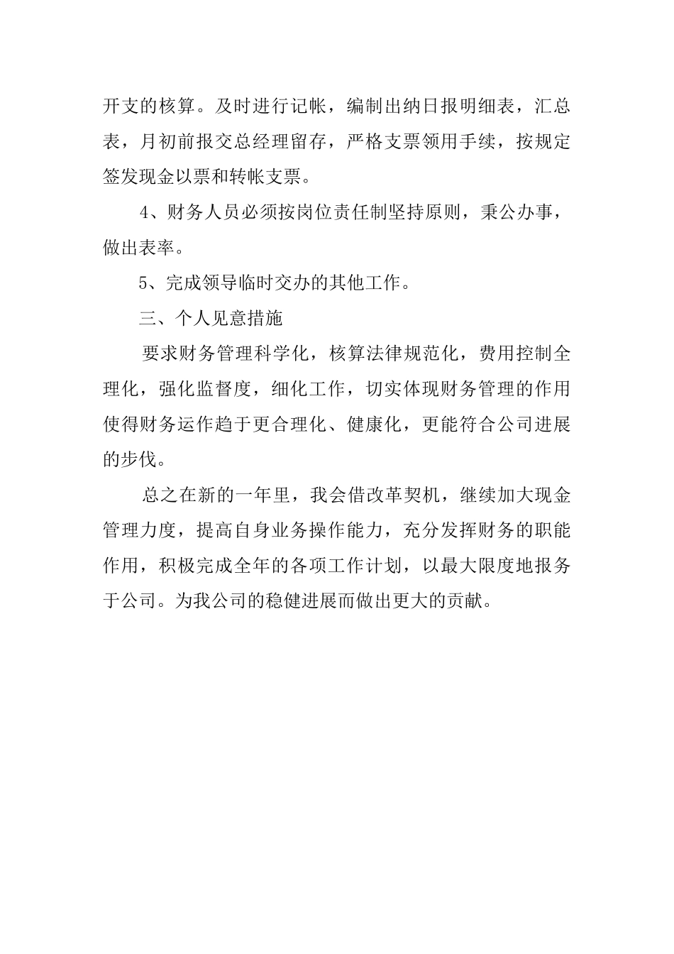 有关财务出纳人员的个人工作计划范文_第2页