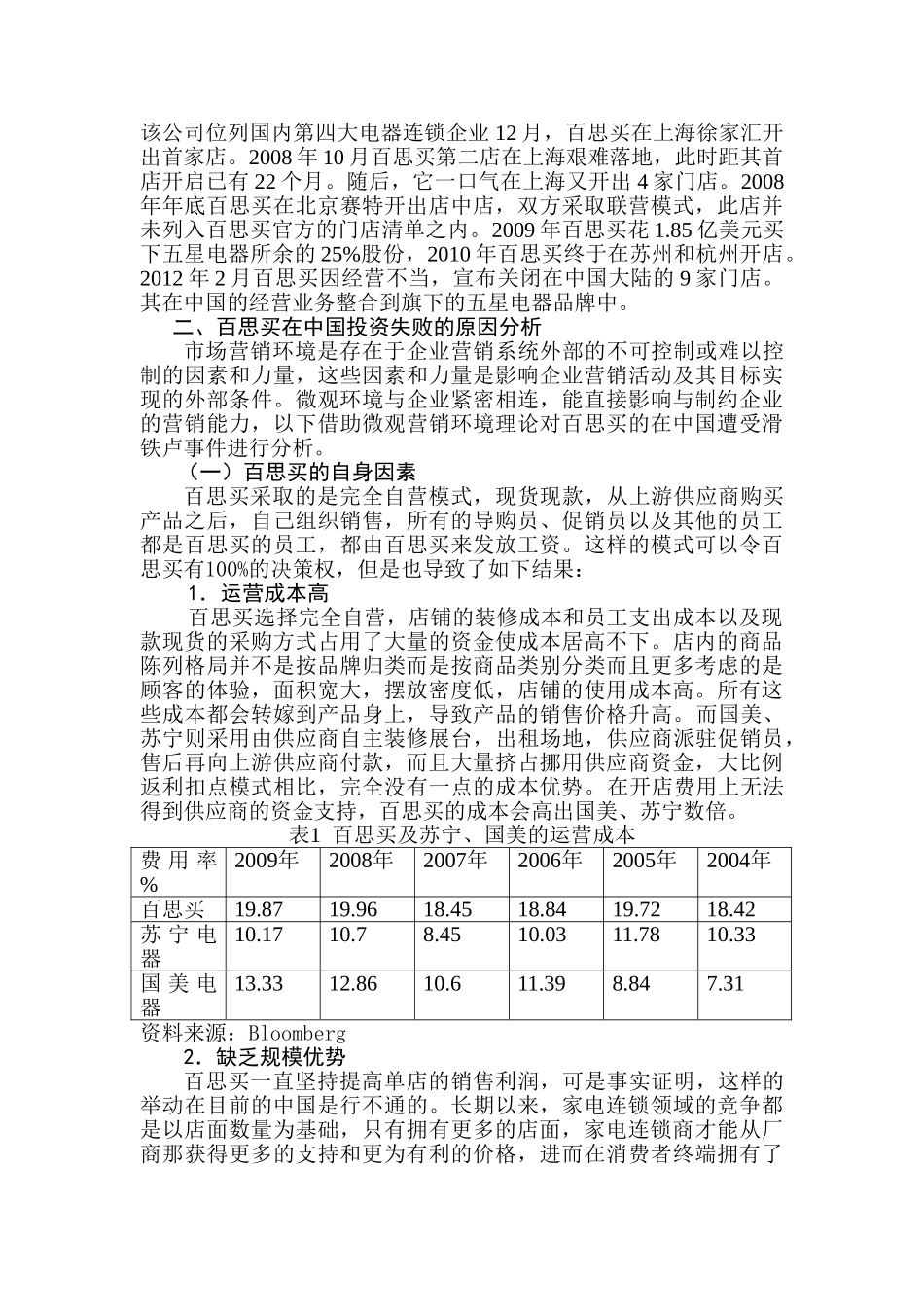 百思买折戟中国市场的原因分析—基于市场营销微观环境理论  工商管理专业_第2页