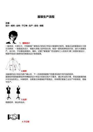 服装生产流程