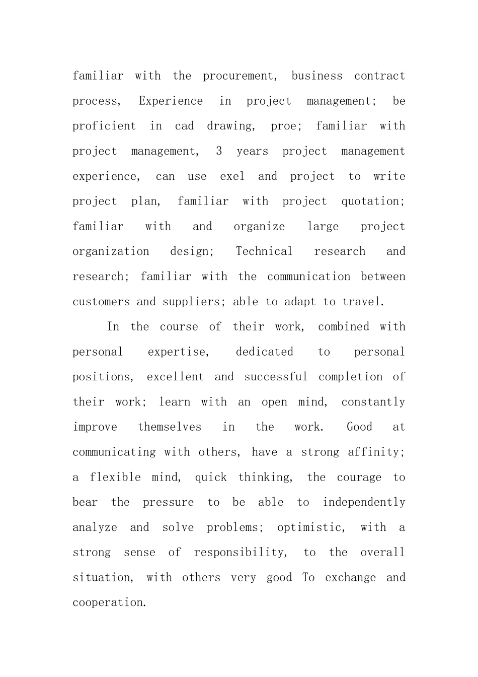 机械行业英文自我评价_第2页