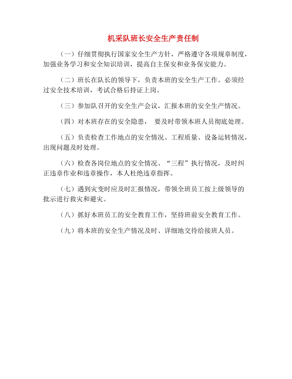 机采队班长安全生产责任制_第2页