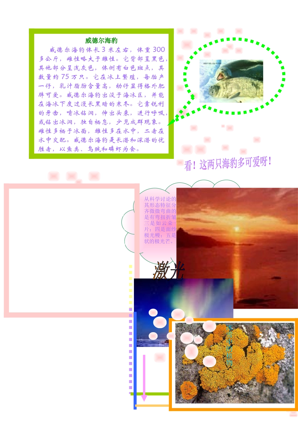极地风光小报模板电子报手抄报黑板报_第2页