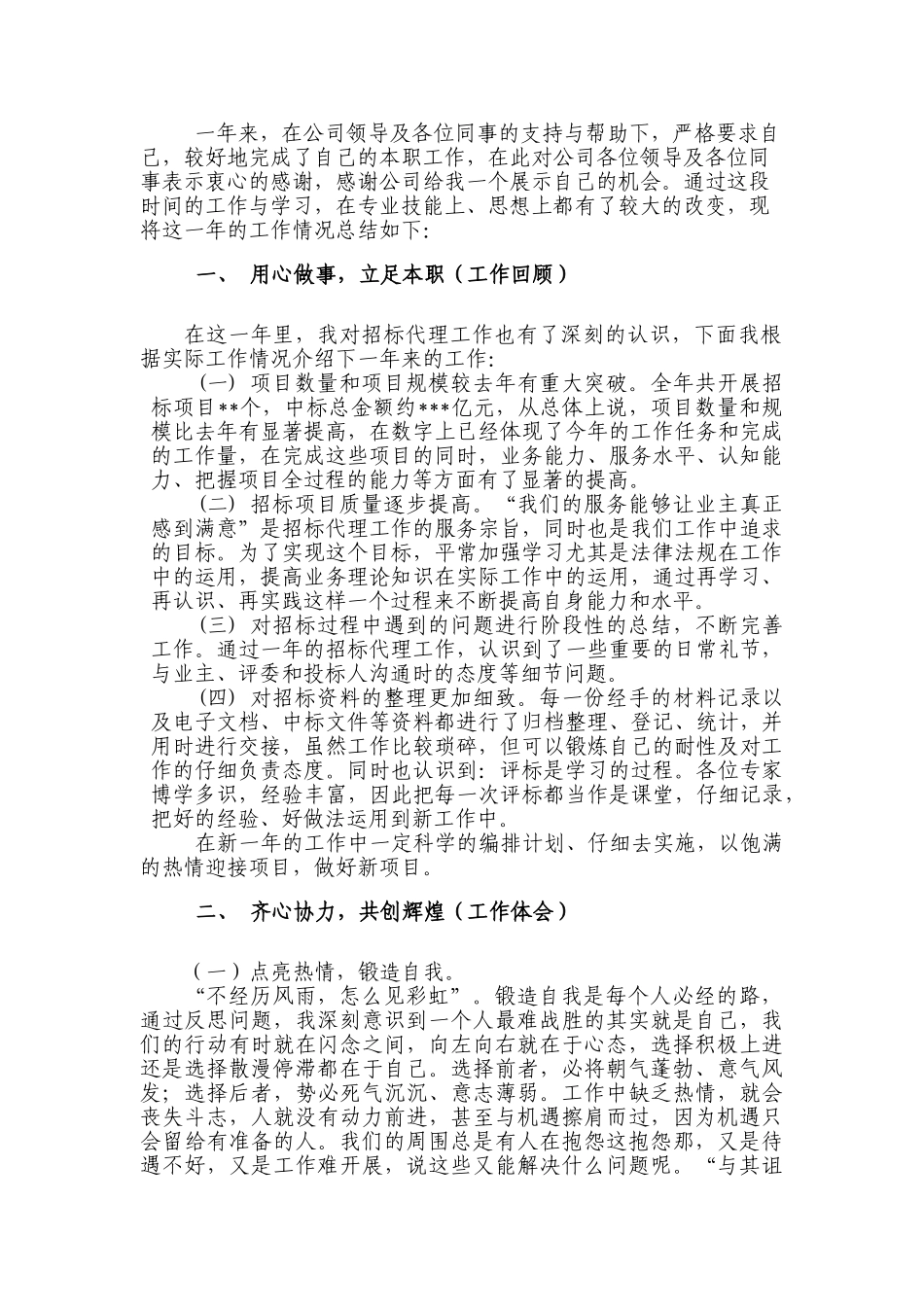 某招标代理年终总结49210_第2页